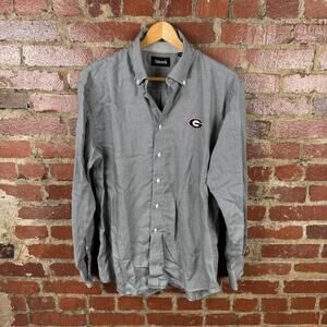 Georgia Bulldogs Shirt Mens Large Patterned NCAA Football Ashworth Button Up